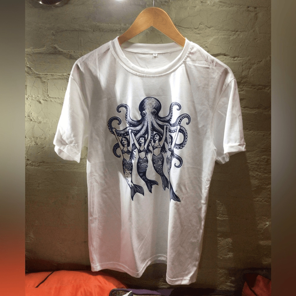 NEW! Graphic Octopus & Mermaids T-Shirt -